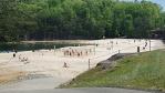 Beach on the spillway of the dam